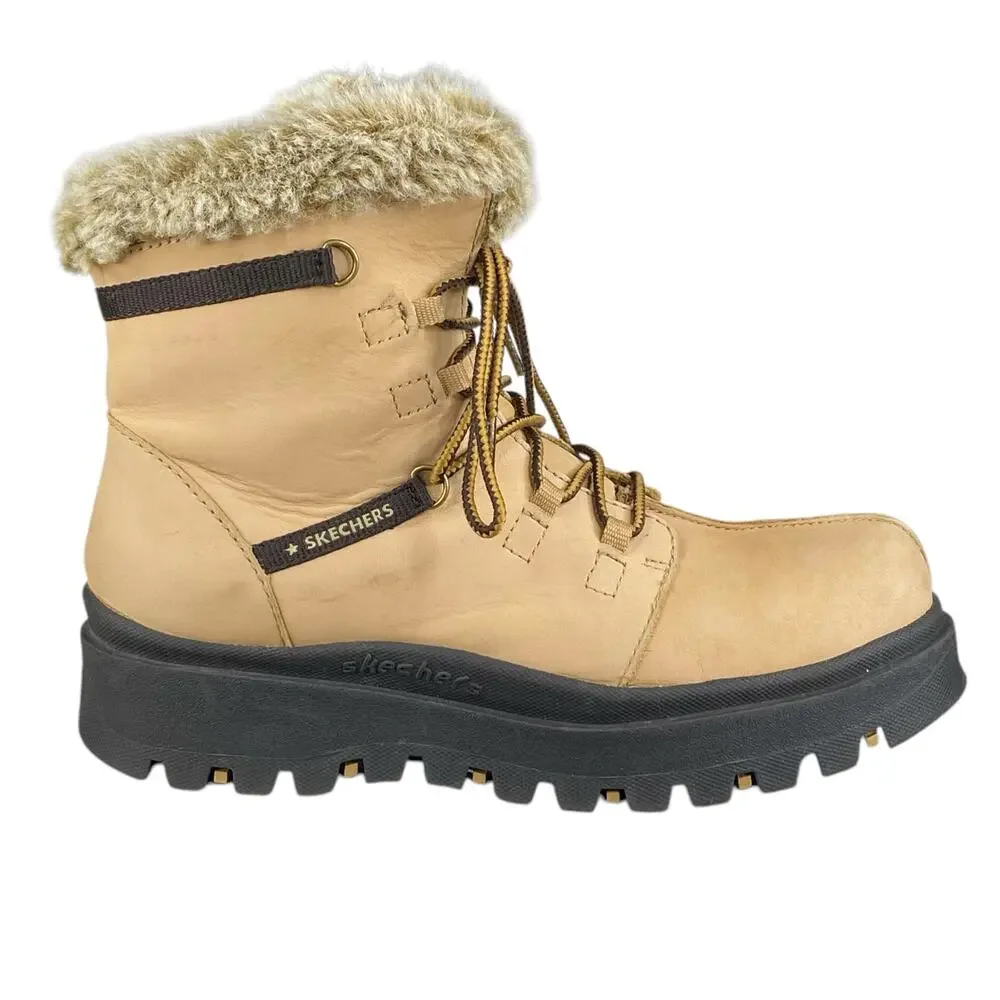 Vintage Y2K Skechers Women’s Jammers Tan Suede Winter Boot Size US 9
